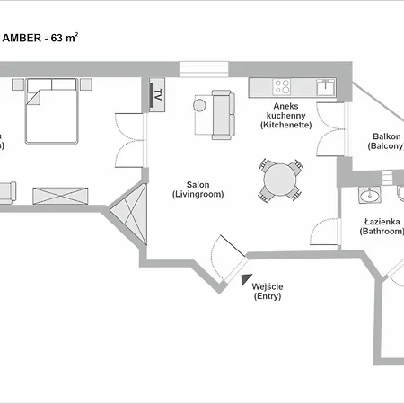 公寓 Sanhaus - Chopina 13 - W Centrum, 5 Minut Od Plazy I Deptaka